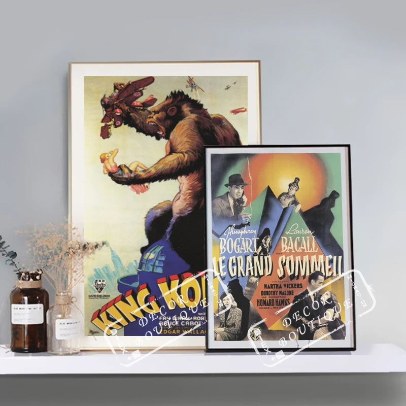 Винтажный рекламный плакат фильм 1933 King Kong классические холщовые картины
