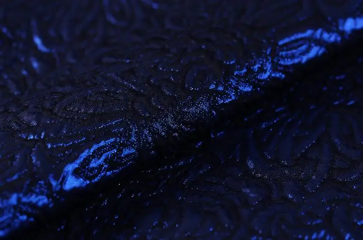 143* 100cm1pc хороший из жаккардовой парчи французский дизайн синий из жаккардовой парчи Швейные материалы для ручной работы модный костюм одежды
