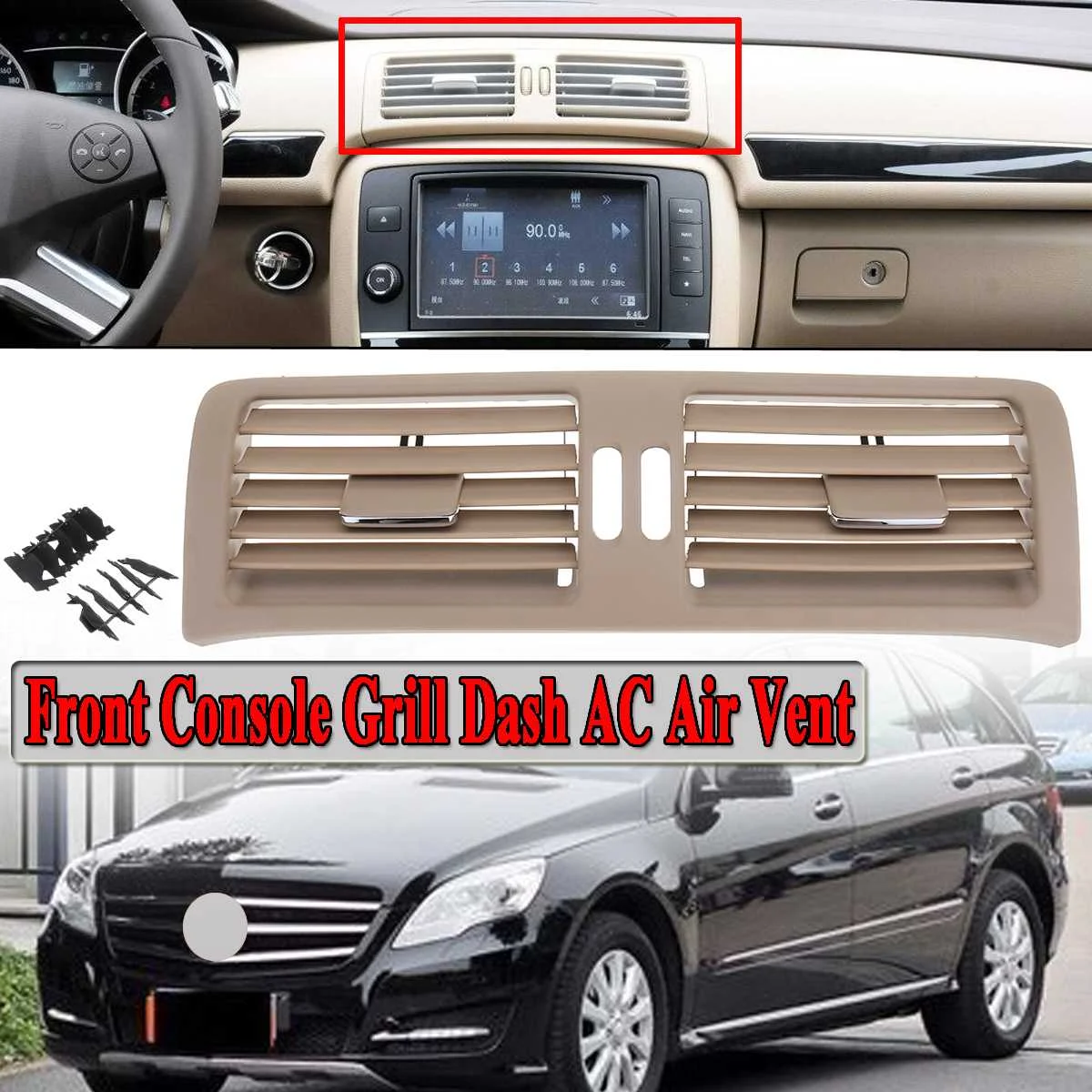 6-Color Car Front Console Grill Dash AC Air Vent For Mercedes For Benz W251 R280 R300 R320 R350 R500 R63AMG 2006-2013