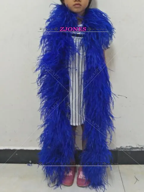 royal blue Новое поступление! Утолщенные страусиные перья боа перо бахрома костюмы/Свадебные центральные/вечерние Карнавальные Платья украшения Рождество - Цвет: royal blue