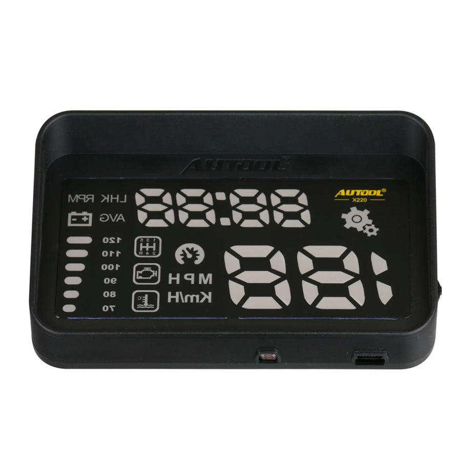2017 Newly AUTOOL X220 Car HUD Head-Up Display OBDII Speed Warning Water Temperature KMH/MPH Digital Speedometer | Автомобили и