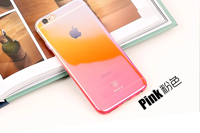 Чехол для телефона Baseus для iPhone X, 8, 7, 6, 6 s, s Plus, ультра тонкий градиентный жесткий чехол из поликарбоната для iPhone 8 Plus, 7 Plus, 6 Plus, Coque Fundas
