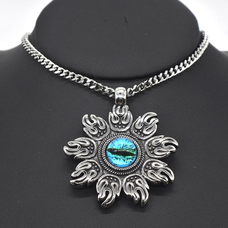 AMUMIU смешанный стеклянный кабошон с узором в виде Глаз Дракона подвеска