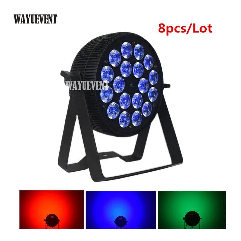 8 шт. светодиодный Par 18x12 Вт RGBW 4в1 кабель Powercon 18x15 RGBWA 5в1 18x18 + УФ контроллер DMX плоский