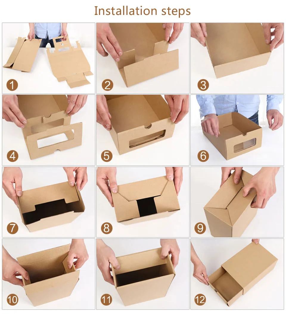 Коробка для хранения складной ящик для дома креативная крафт-бумага DIY сборка экологический многоцелевой Чехол для обуви кроссовки Пылезащитная коробка для обуви