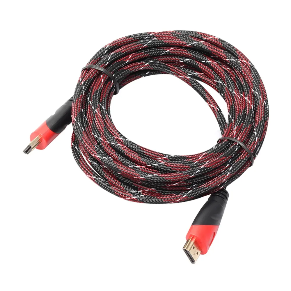 REXLIS нейлоновая оплетка кабеля HDMI 0,5 M 1 м 3 м 5 м 10 M HDMI кабель 1080 P 3D для PS4 Xbox проектор HD ЖК-дисплей Apple ТВ PC ноутбук