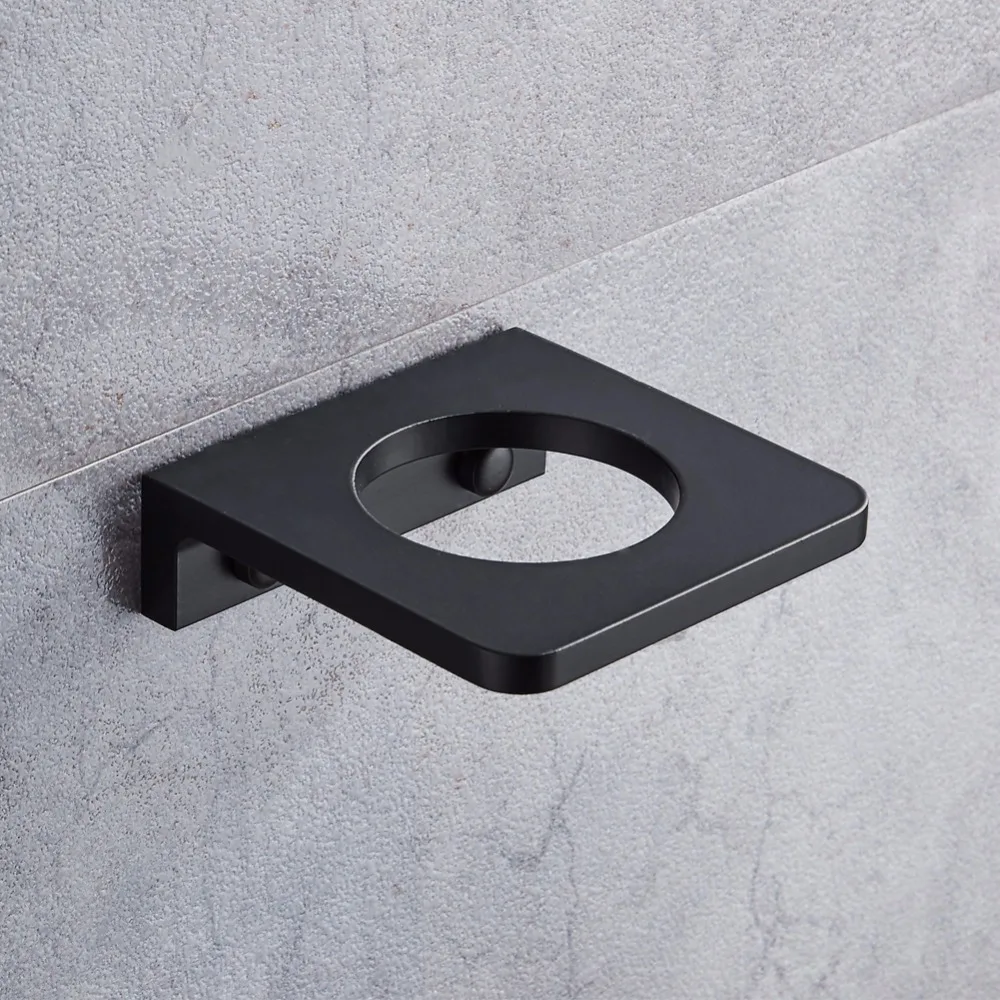 Черные алюминиевые аксессуары для ванной комнаты|bathroom accessories|tumbler holderwall cup holder |