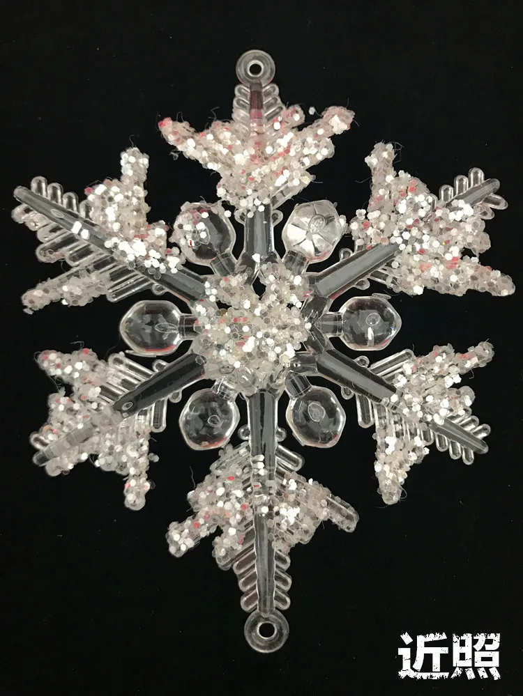 Рождественские украшения на окна украшение 10 см акриловый фрукт снег алмаз 2