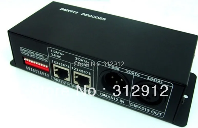 

Акция! 3-канальный dmx-декодер постоянного напряжения, вход DC12-24V, макс. 4 а на каждый канал