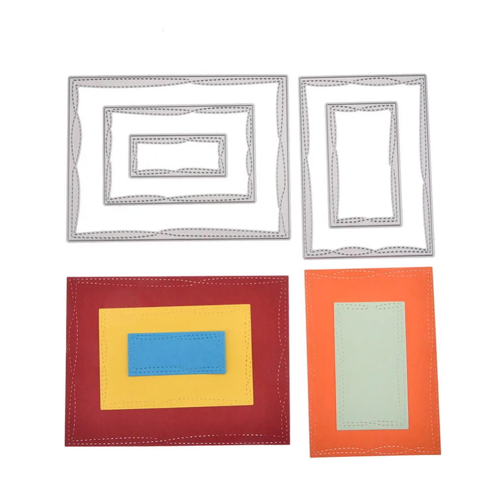 Металлические режущие штампы новинка 2018 штриховая рамка тиснение сделай сам