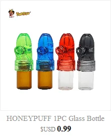 HONEYPUFF, 5 шт./лот, маленький размер, 53 мм/67 мм/82 мм, стеклянный табак, Диспенсер, пуля, ракета, трубка, табак, трубка, нюхание, цвет, случайный