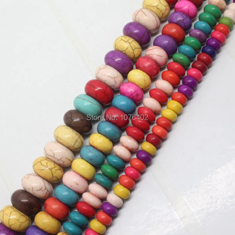 Мини. Размер заказа 7 долларов США! 4x7 5x8 6x10 8x10 3 мм разноцветная Бирюза Бусины