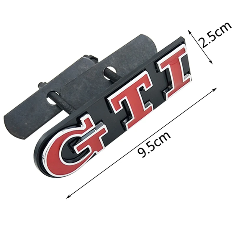 3D металла GTI Chrome передняя решетка автомобиля EmblemCar головы Гриль Знак Стикеры для