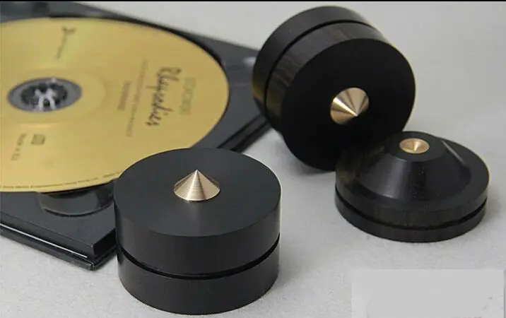 1 шт. KT3 черное дерево акустический шок медные шипы HIFI динамик усилитель ножки| |