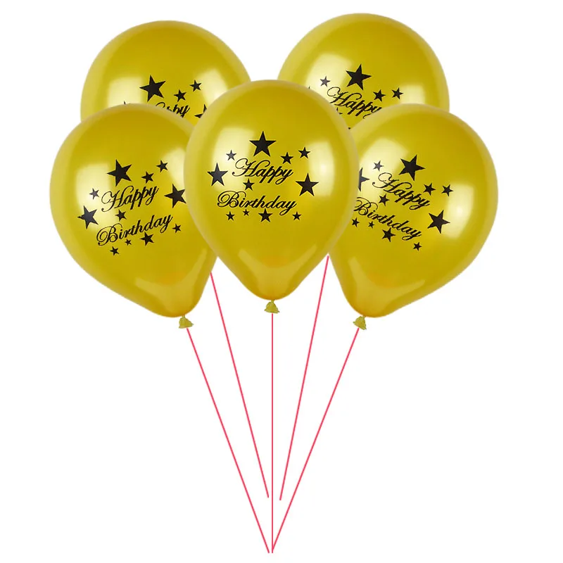 5Pcs 10Inch Latex Inflatable Balloons Happy Birthday Air Ball Accessories Decorati Baby Shower Kids Home Favor Supplies | Дом и сад