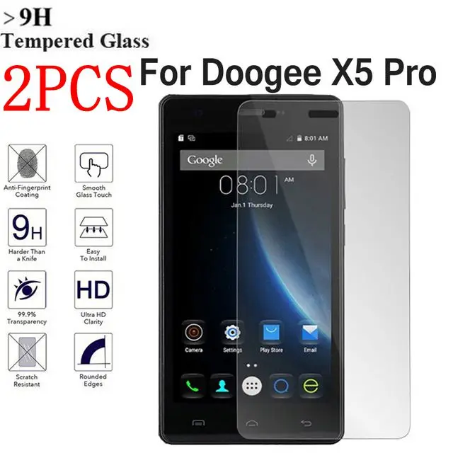 Оригинальное закаленное стекло Для Doogee X5 PRO 2 шт. защитная пленка для экрана
