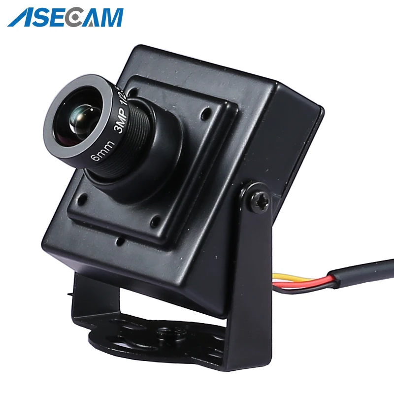 Супер HD AHD 3MP Starlight Мини CCTV микро видеонаблюдение маленький квадратный Антивандальная черная металлическая камера безопасности