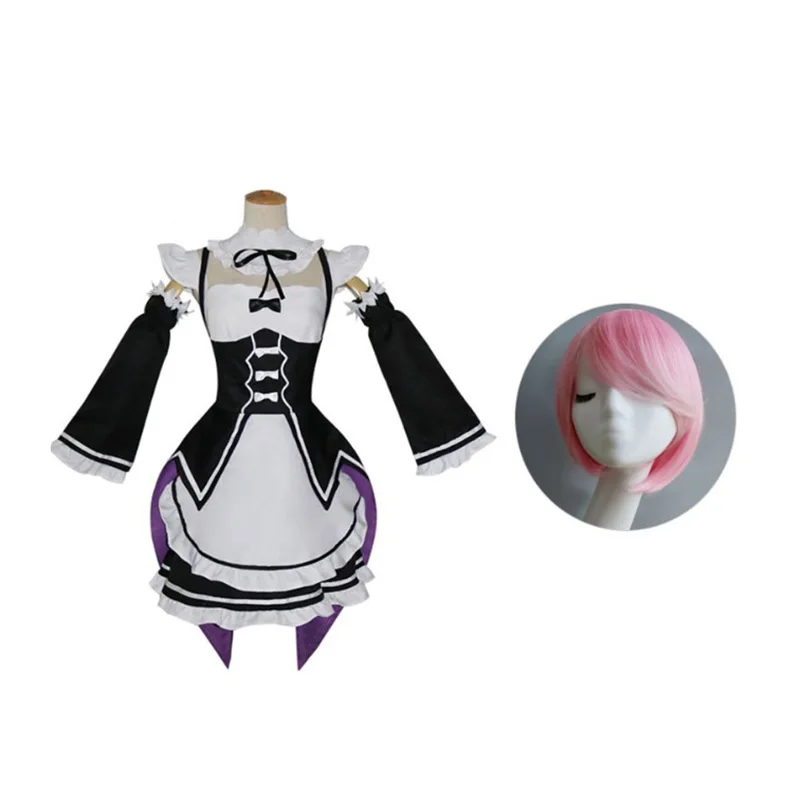 Костюм горничной из аниме Re:zero Kara Hajimeru Isekai Seikatsu Life In a другой мир для косплея Рам