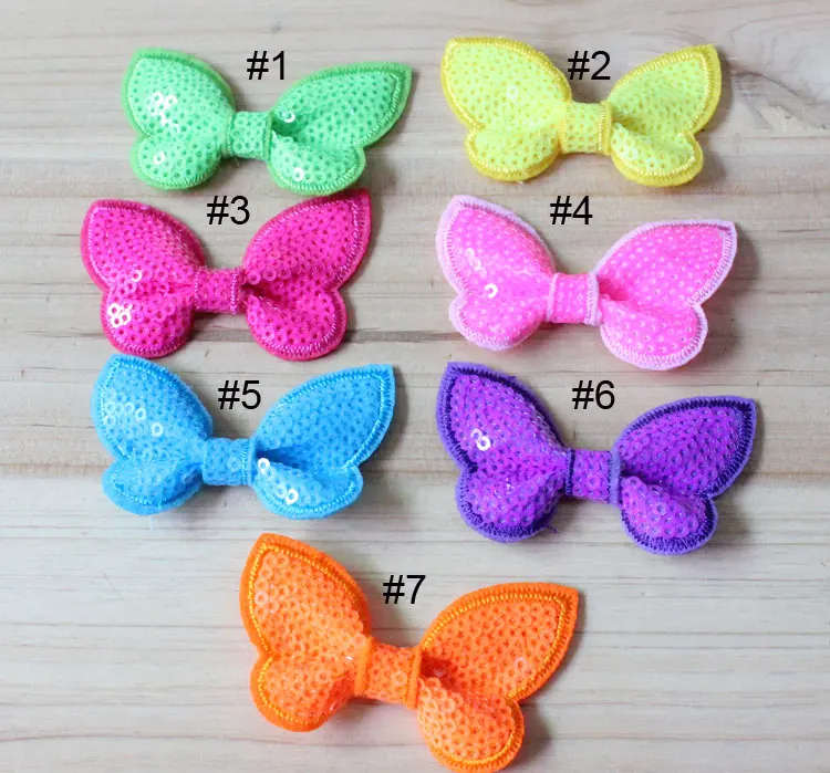 120 шт./лот Whoslae Мини Бабочка Блестящий бант аппликация банты|bow bow|sequin bowsbutterfly sequin |