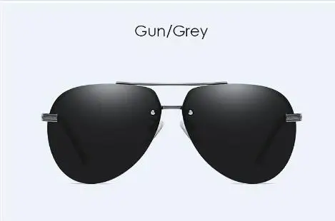 gun grey Мужские поляризационные модные трендовые солнцезащитные очки для вождения - Цвет линз: gun grey