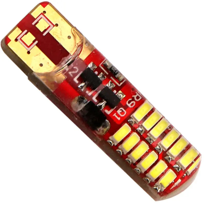 Стробоскоп! Светодиодный светильник из кремнезема 50X T10 PCB 194 168 W5W 3014 24 SMD