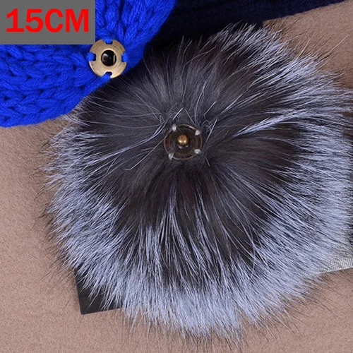 15cm 4 pieces Популярные милые настоящие Серебристые помпоны из лисьего меха настоящий натуральный Лисий Мех помпоны Batton стиль Настоящий Серебряный лисий мех шары - Цвет: 15cm 4 pieces