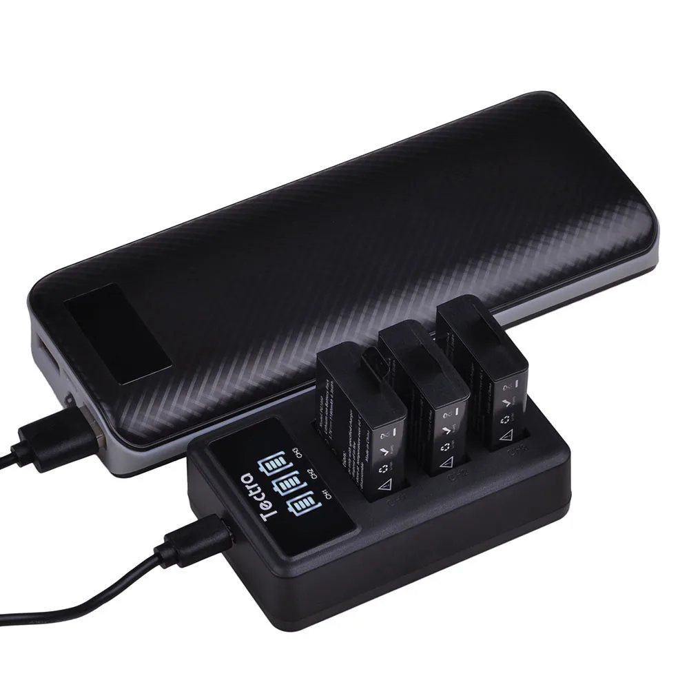 3 шт. Аккумулятор для камеры PG1050 + LED слота USB зарядное устройство спортивной экшн