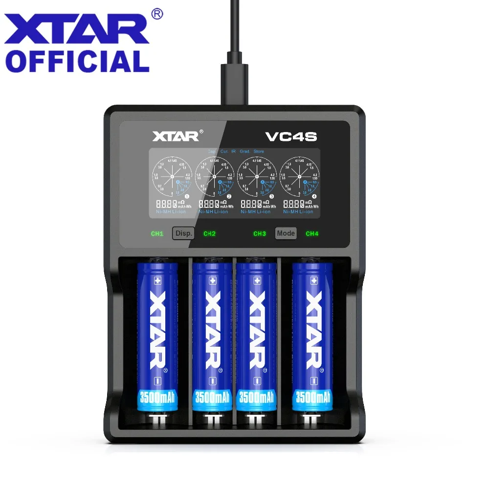XTAR VC4 Батарея Зарядное устройство USB VC4 VC4S VC2 VC2S VC2 S VC4 S 10440/16340/14500/14650/18350/18500/20700/21700/18650 Зарядное устройство XTAR