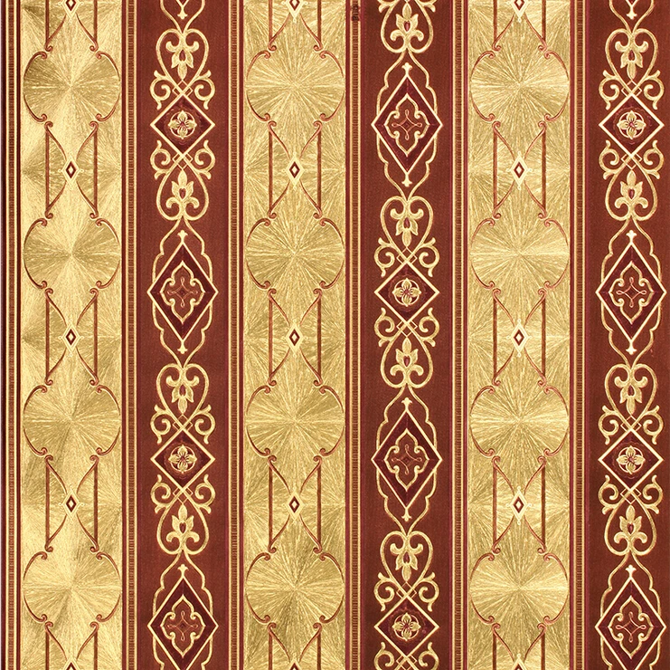 3D Роскошные дворцовые полосатые обои европейские Дамасские роскошные золотые