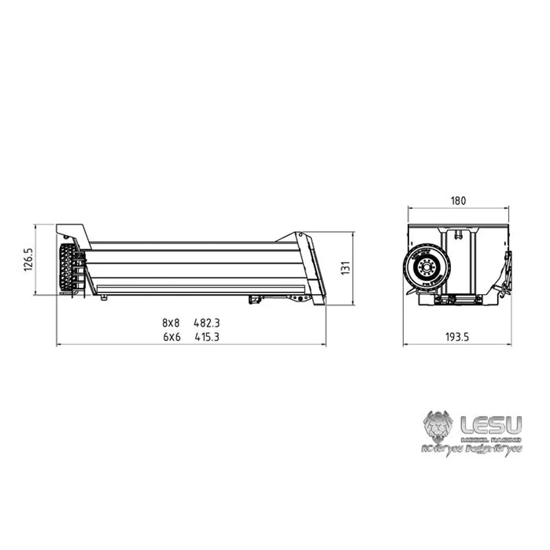 1/14 гидравлический самосвал ведро Передний Цилиндр металлический u образный