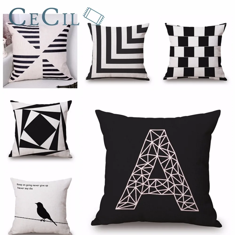 

Geometry Cushion Covers Cotton Linen A-letter Irregular Square Pillow Cover Sofa Nordic Decorative Pillow Case Almofadas 45x45cm