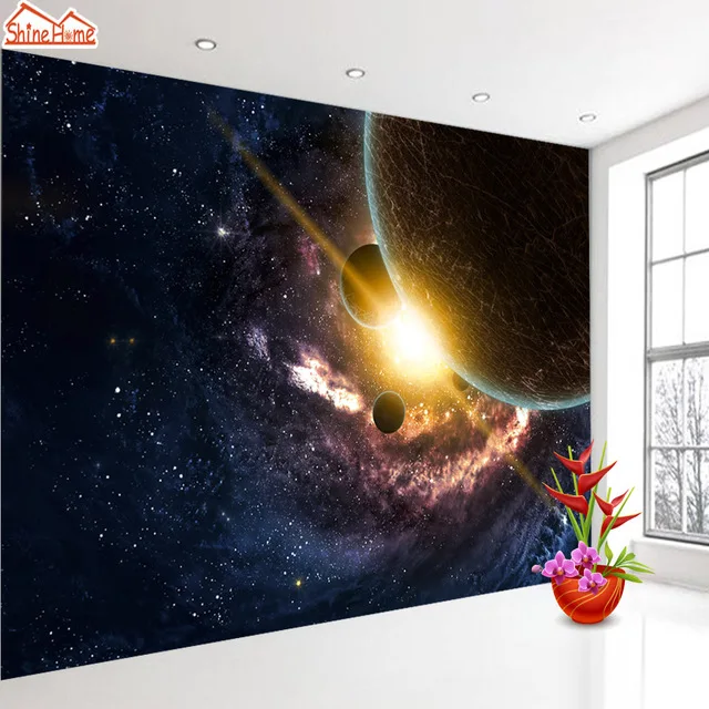 

Настенная самоклеящаяся 3d-бумага, для гостиной, с изображением звездной ночи