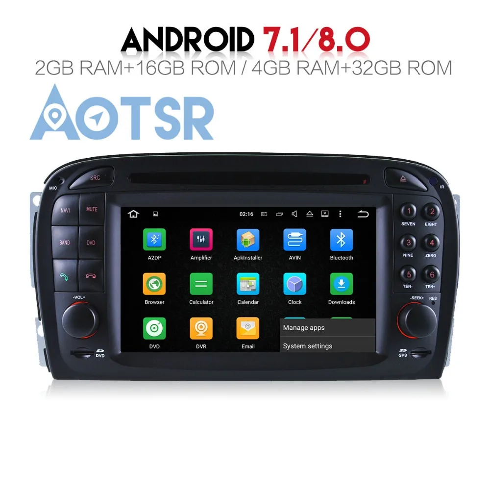 Чистый Android10 4 + 64 ГБ Автомобильный DVD плеер для Mercedes Benz SL R230 SL500 аудио GPS 2 din радио