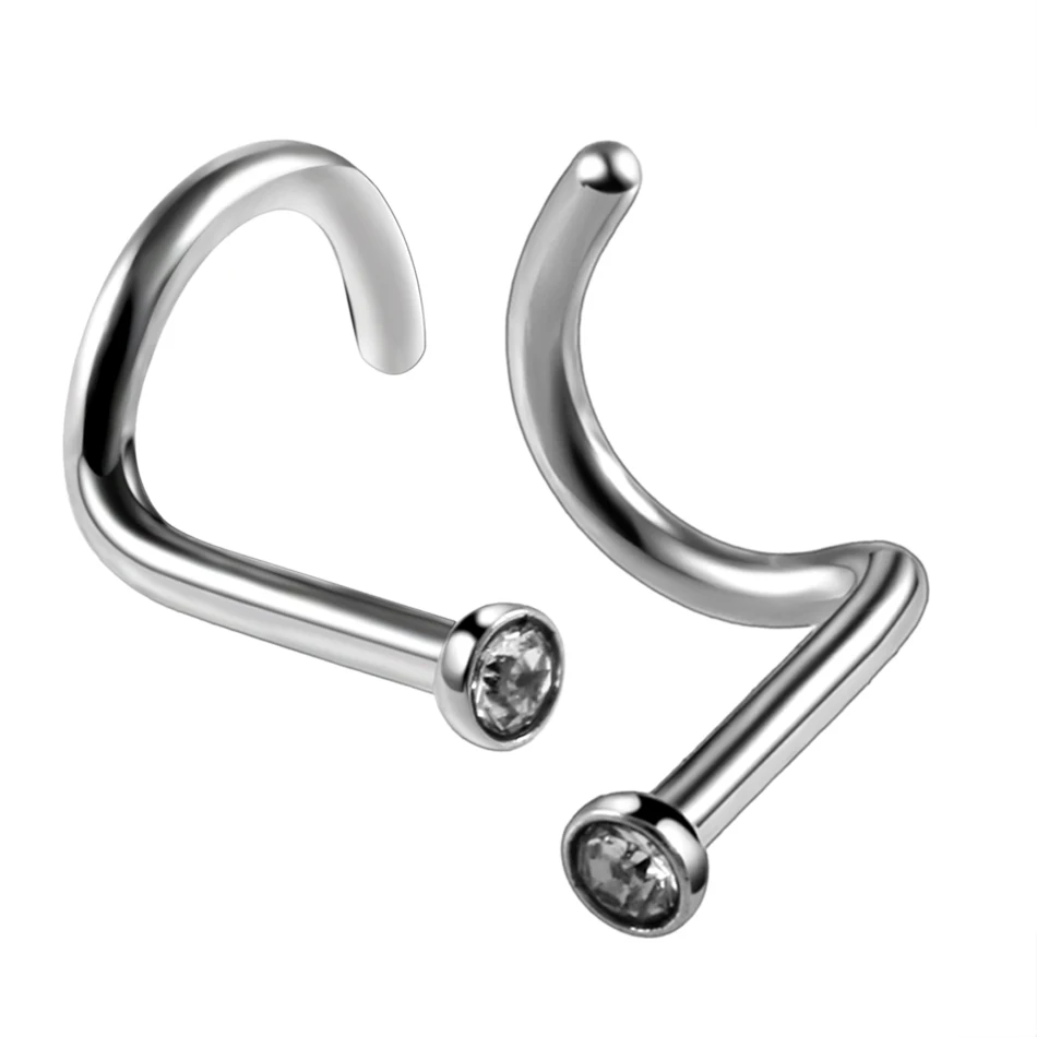 Кольцо для пирсинга носа из нержавеющей стали 18 г 100 шт./лот|body piercing jewelry|piercing jewelrygem