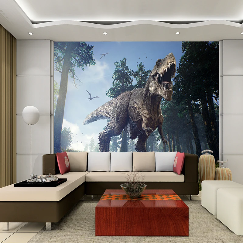 

Wallpapers photo Custom Photo Wall Paper 3D Dinosaurs Wall Painting Mural Bedroom KTV Bar Backdrop Wall Murals Home Decor