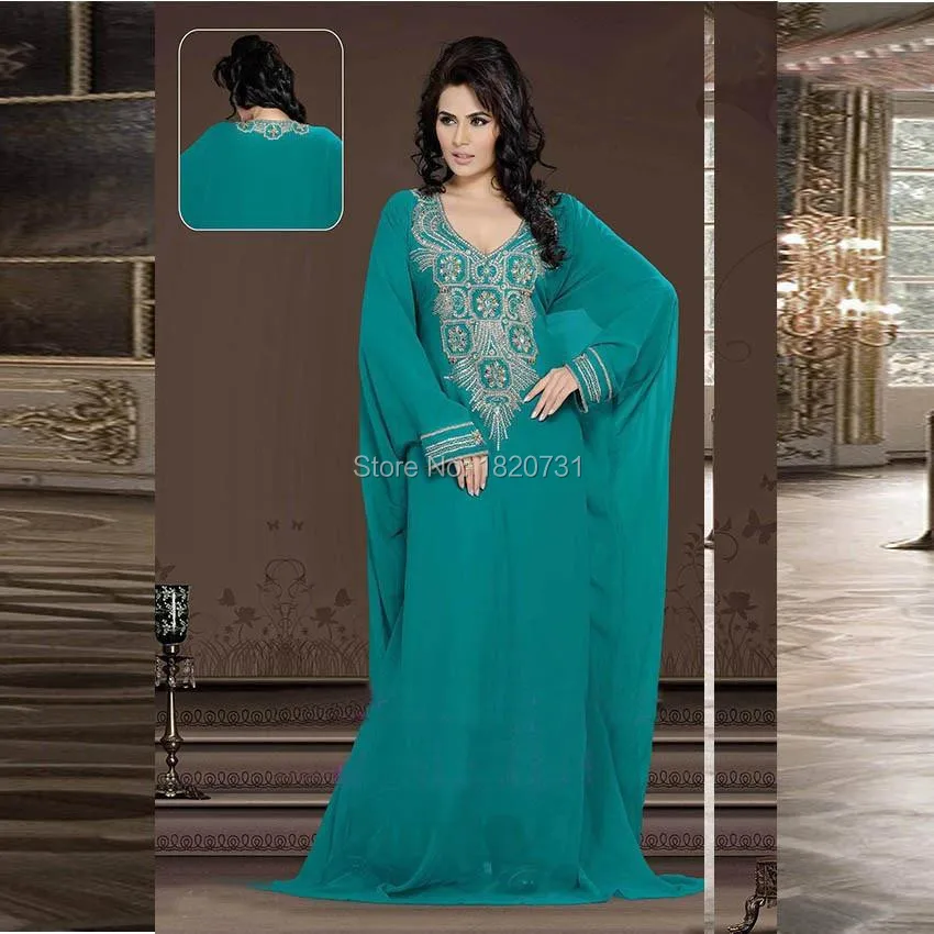 Платье женское вечернее шифоновое с длинными рукавами и V образным вырезом|dress