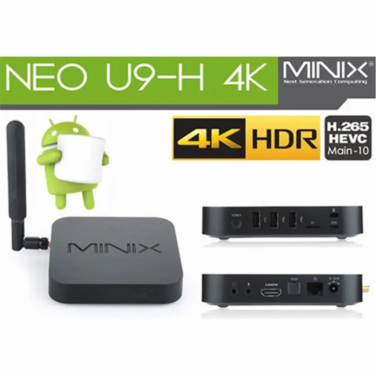 MINIX NEO U9-H Смарт ТВ приставка Android 7,1 2 Гб 16 Гб MINIX NEO U9 S912-H медиаплеер Восьмиядерный 4K 2,4 GWiFi BT4.1 мини NEO U9 ТВ приставка