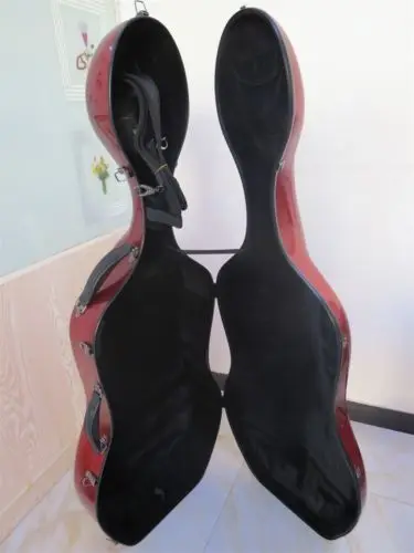 

Pretty stripe carbon fiber composite material cello case 4/4,free postage