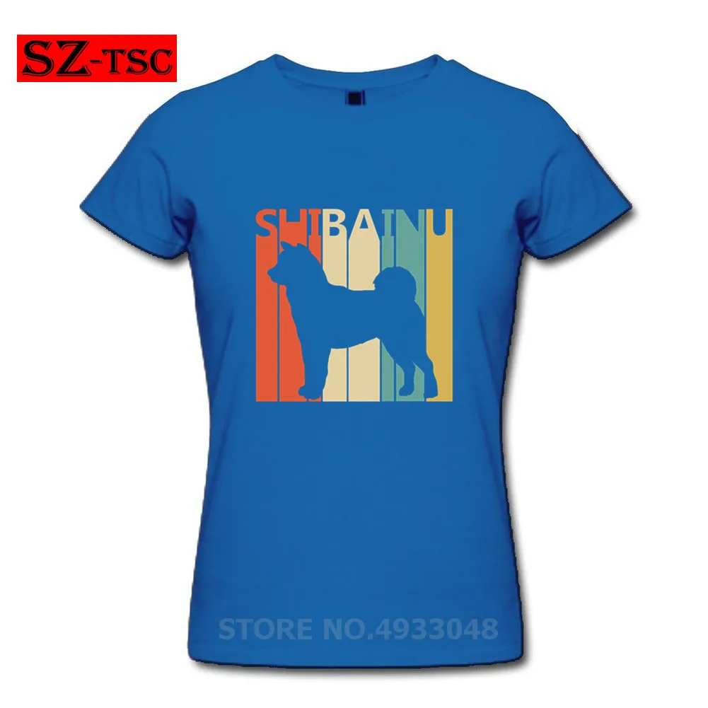 Забавная Винтажная футболка с короткими рукавами и рисунком собаки Шиба ину 1970-х