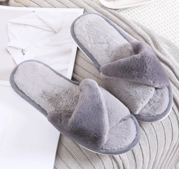 2019 зимние мужские тапочки домашние с искусственным мехом модная теплая обувь