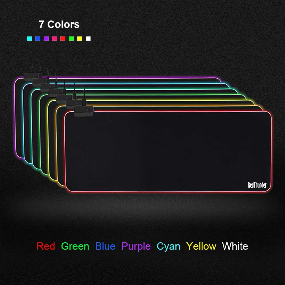 RedThunder RGB игровой Мышь Колодки Обновить 80X30 см Большой светящийся Расширенный Мышь Pad Gaming Keyboard pad Коврик не-скольжения резиновая основа