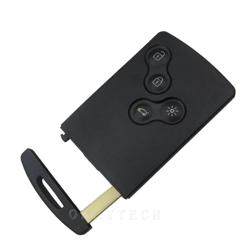 Smart Card Remote car Key Shell Case Fob 4 Button For Renault clios Laguna kangoo megane 1 2 duster master Koleos scenic 3 key | Автомобили