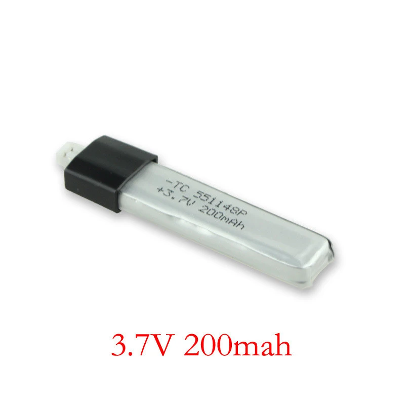 Высококачественный 2 0 pin 3 7 V 200mAh литий полимерный аккумулятор для RC WLtoys V911 Quadocpter