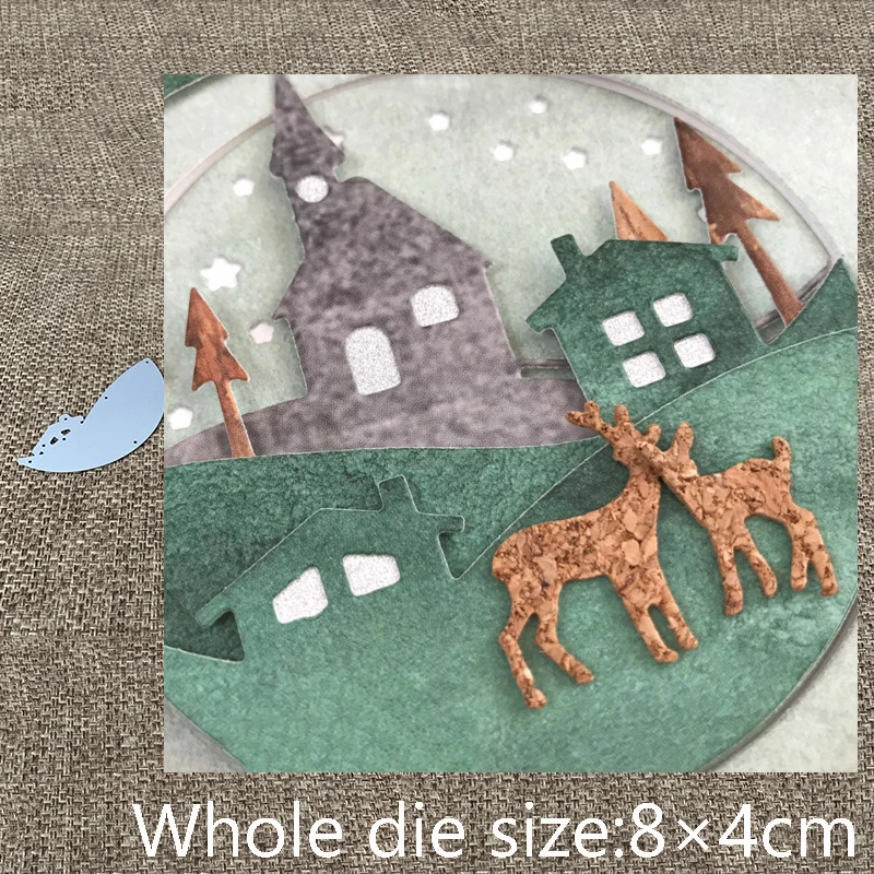 Новый дизайн ремесло металла высечки штампы дом полукруг украшения Альбом