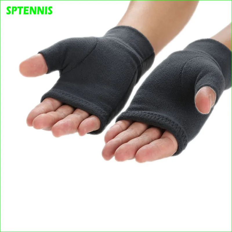 Половина пальцев бег перчатки человек Для женщин флисовые варежки