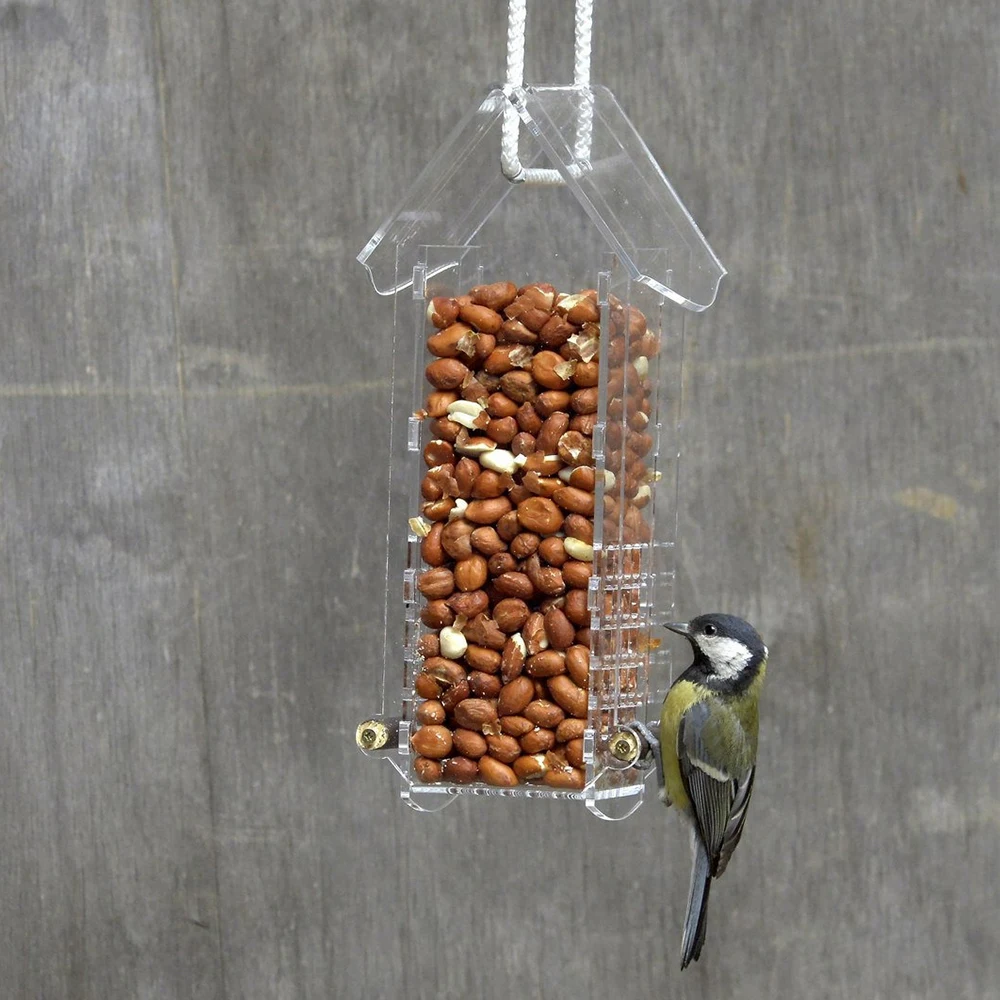 Белка Доказательство кормушка для птиц акриловая маленькая сетчатая гайка