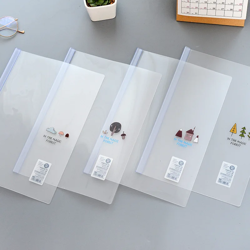 Coloffice, 4 шт., прозрачный, свежий, A4, зажим для штанги, капля воды, милый мультфильм, папка для данных, для студентов, тестовая бумага для хранения, офисные принадлежности