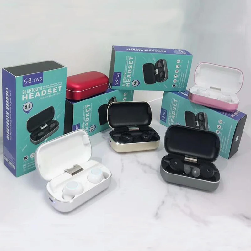 Новый S8 наушники-вкладыши TWS Bluetooth наушники 5 0 Шум шумоподавления стерео