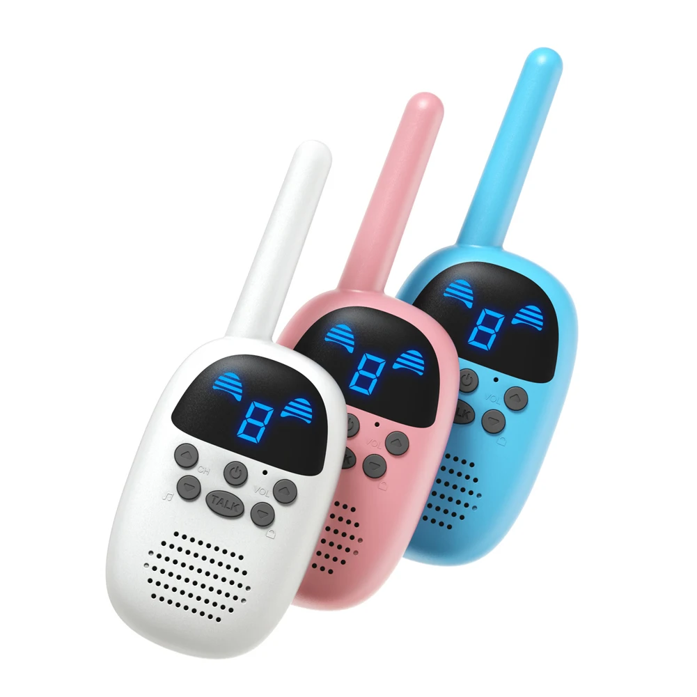 2 Pcs Cute Kids Electronic Long Range Game Interactive Handheld Interphone Hiking Adventures Camping Gifts Toy Walkie Talkies | Игрушки и