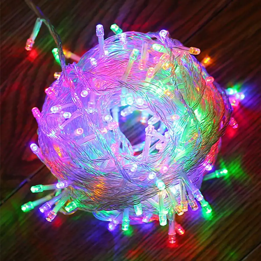 Multicolor BEIAIDI гирлянда светодиодный свет рождественской фестона 20 м 30 м 50 м 100 м Открытый сад патио праздник венок для свадьбы праздника Сказочный свет - Испускаемый цвет: Multicolor